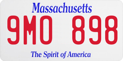MA license plate 9MO898