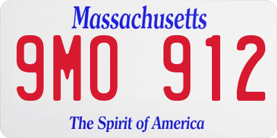 MA license plate 9MO912