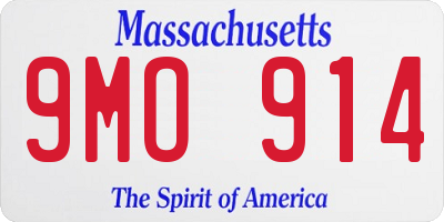 MA license plate 9MO914