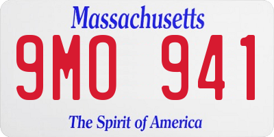 MA license plate 9MO941