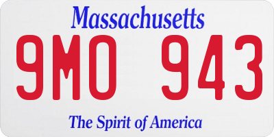 MA license plate 9MO943