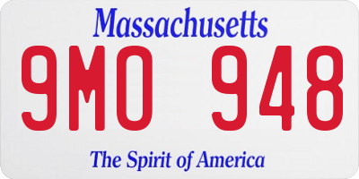 MA license plate 9MO948