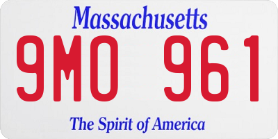 MA license plate 9MO961