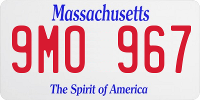 MA license plate 9MO967