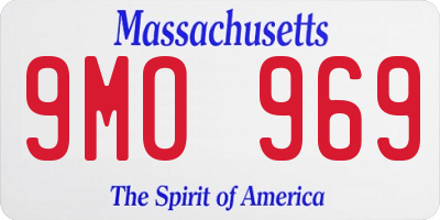 MA license plate 9MO969
