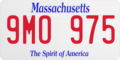 MA license plate 9MO975