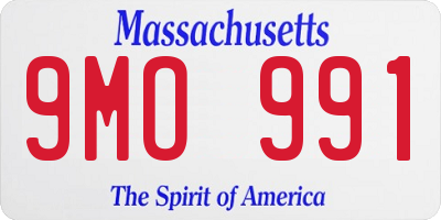 MA license plate 9MO991