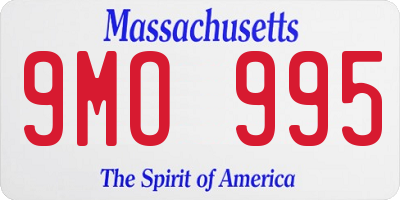 MA license plate 9MO995