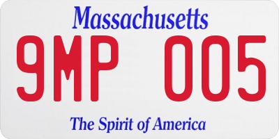 MA license plate 9MP005