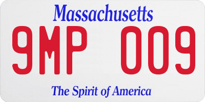 MA license plate 9MP009