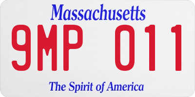 MA license plate 9MP011