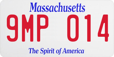 MA license plate 9MP014