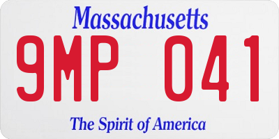 MA license plate 9MP041