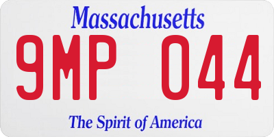 MA license plate 9MP044