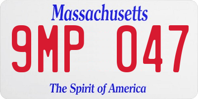 MA license plate 9MP047