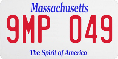 MA license plate 9MP049