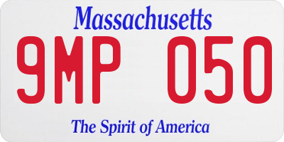 MA license plate 9MP050