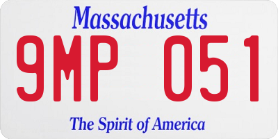 MA license plate 9MP051