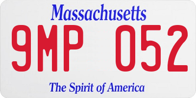 MA license plate 9MP052