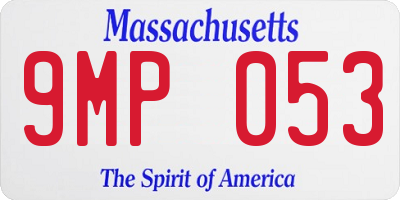 MA license plate 9MP053