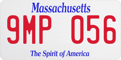 MA license plate 9MP056
