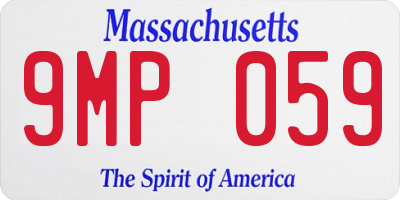 MA license plate 9MP059