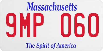 MA license plate 9MP060