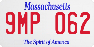 MA license plate 9MP062