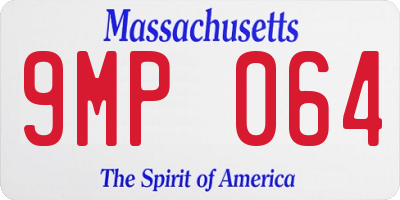 MA license plate 9MP064