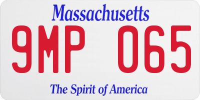 MA license plate 9MP065