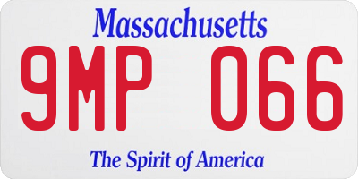 MA license plate 9MP066