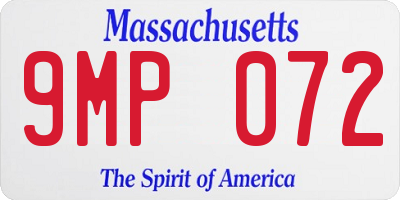 MA license plate 9MP072