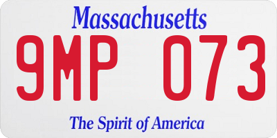 MA license plate 9MP073