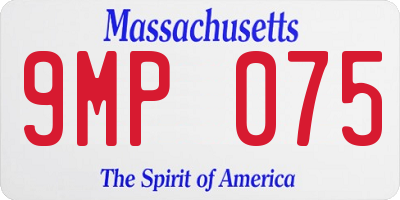 MA license plate 9MP075