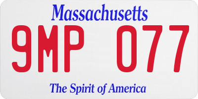 MA license plate 9MP077