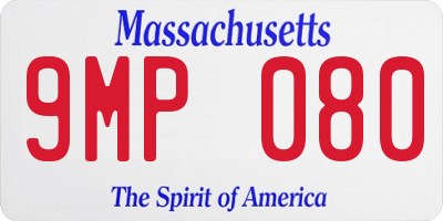 MA license plate 9MP080