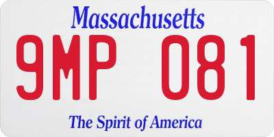 MA license plate 9MP081