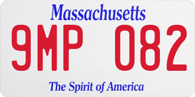MA license plate 9MP082