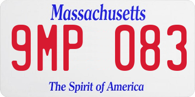 MA license plate 9MP083