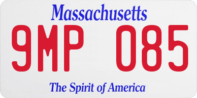 MA license plate 9MP085