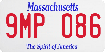 MA license plate 9MP086