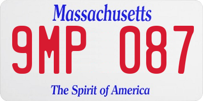 MA license plate 9MP087