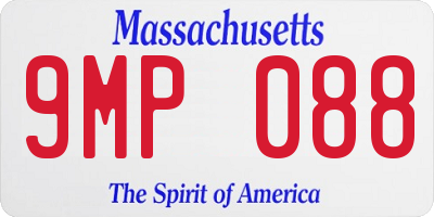 MA license plate 9MP088
