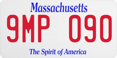 MA license plate 9MP090