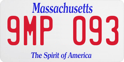 MA license plate 9MP093