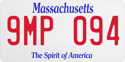 MA license plate 9MP094