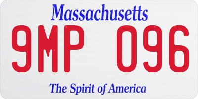 MA license plate 9MP096