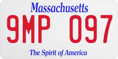 MA license plate 9MP097
