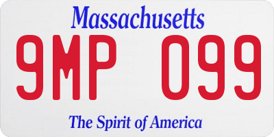 MA license plate 9MP099