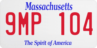 MA license plate 9MP104
